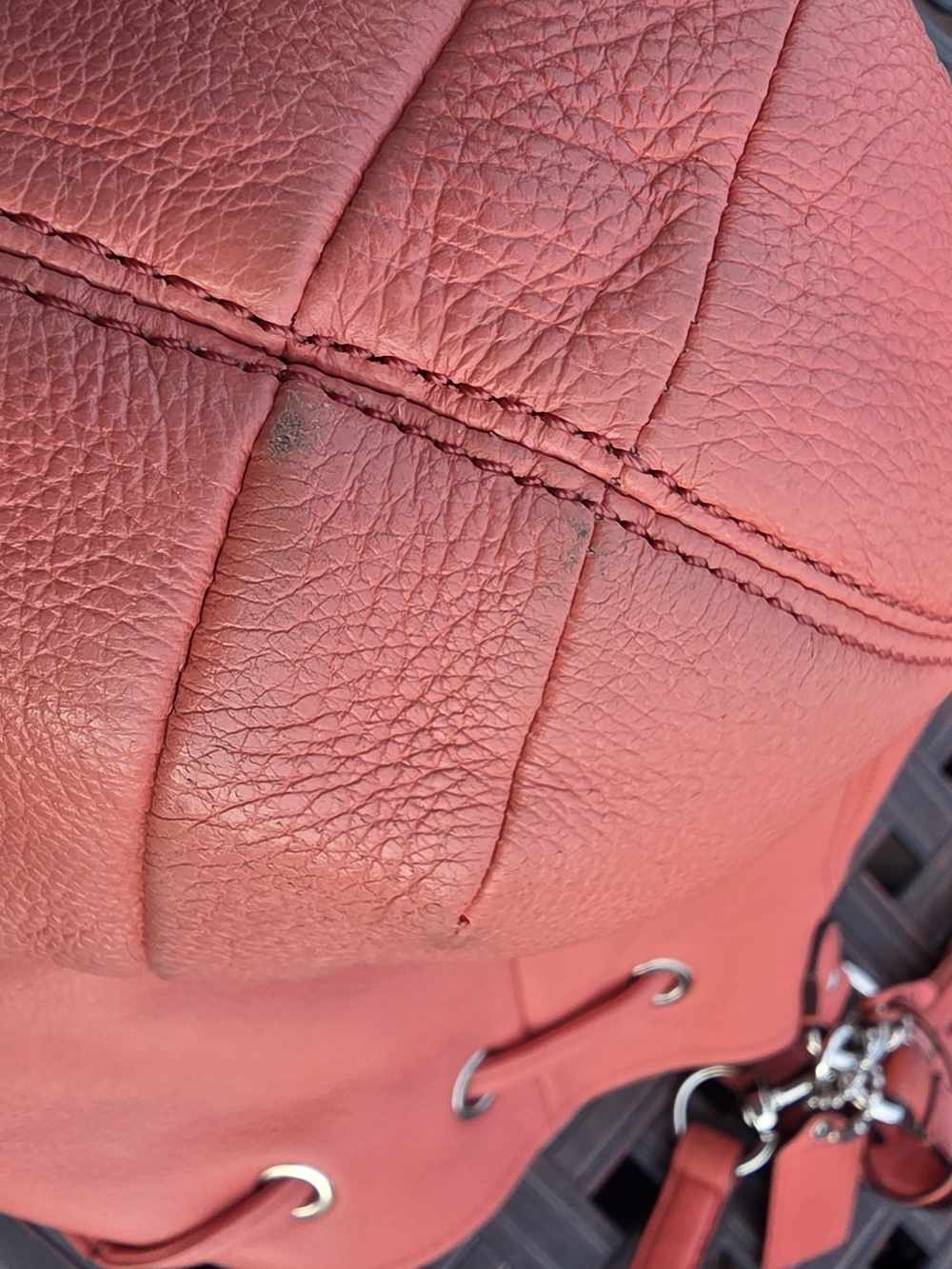 #150 Coach Avery Siena Leather Drawstring Hobo with Tassel - Picture 10 of 16